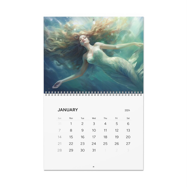 Mermaid Calendar 2025 Stunning, Mystical Mermaids 12 Month Calendar