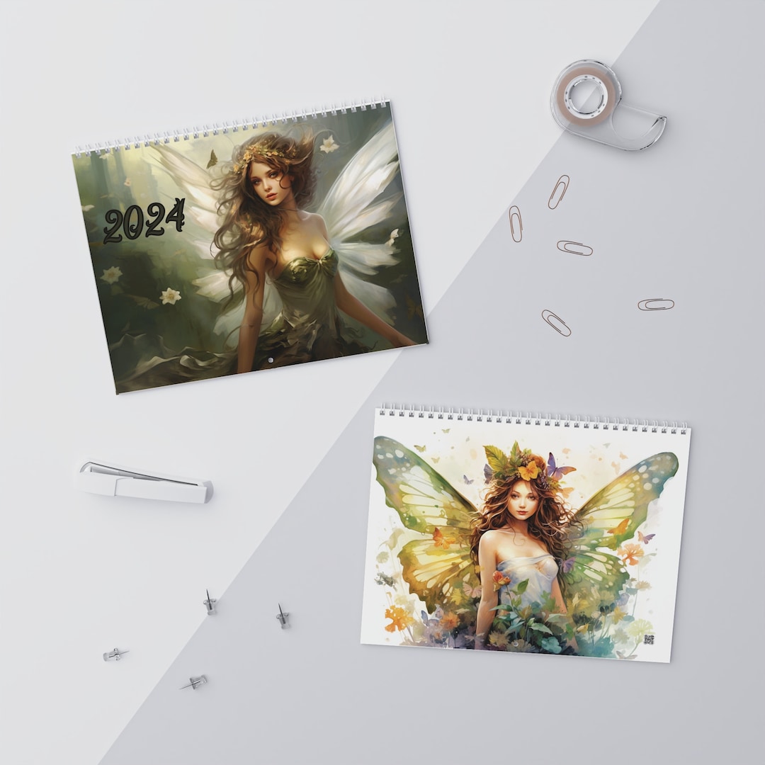 Fairy Calendar 2 Sizes of Wall Calendars 2024. Stunning Fairies. Fairy