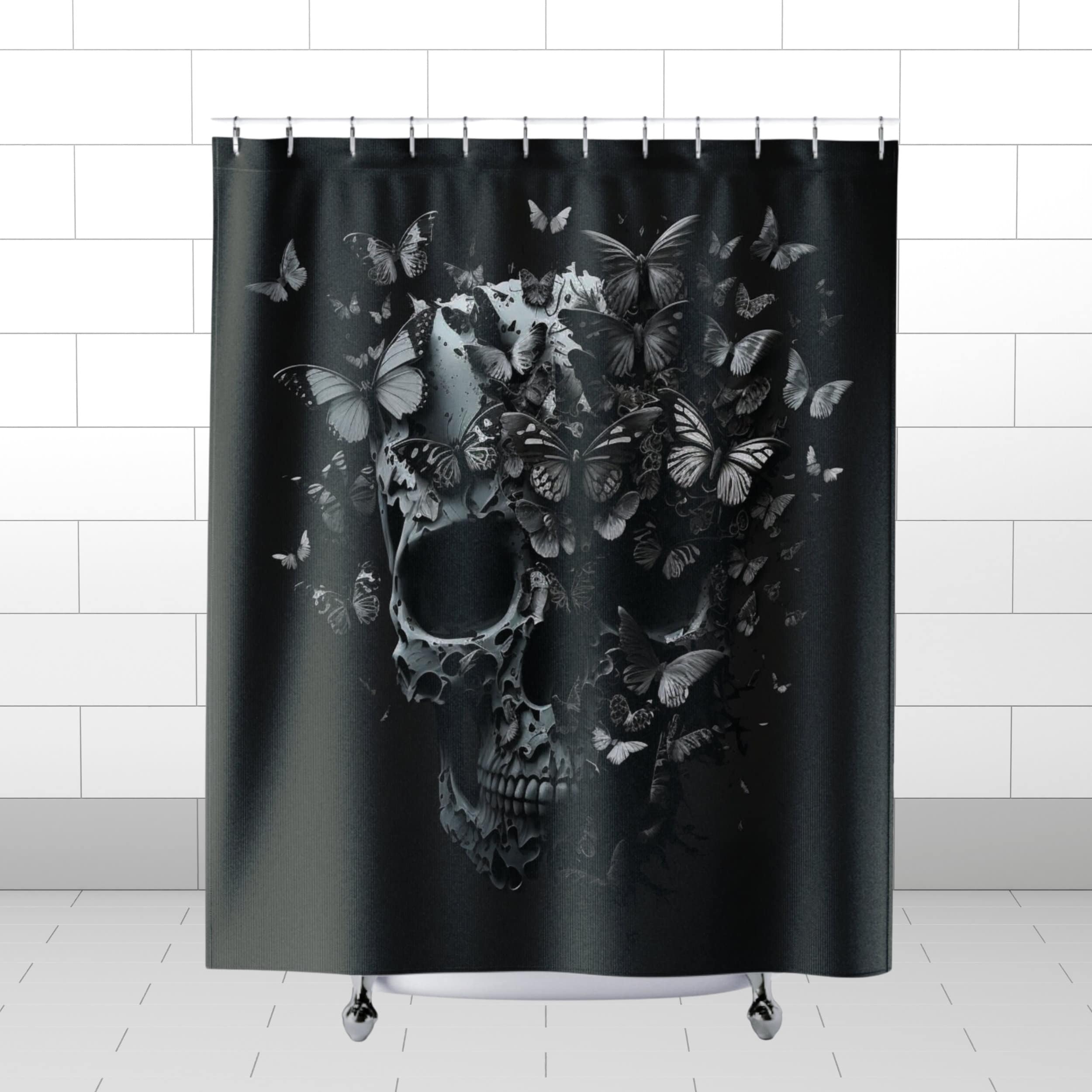 Skull Shower Curtain - Etsy