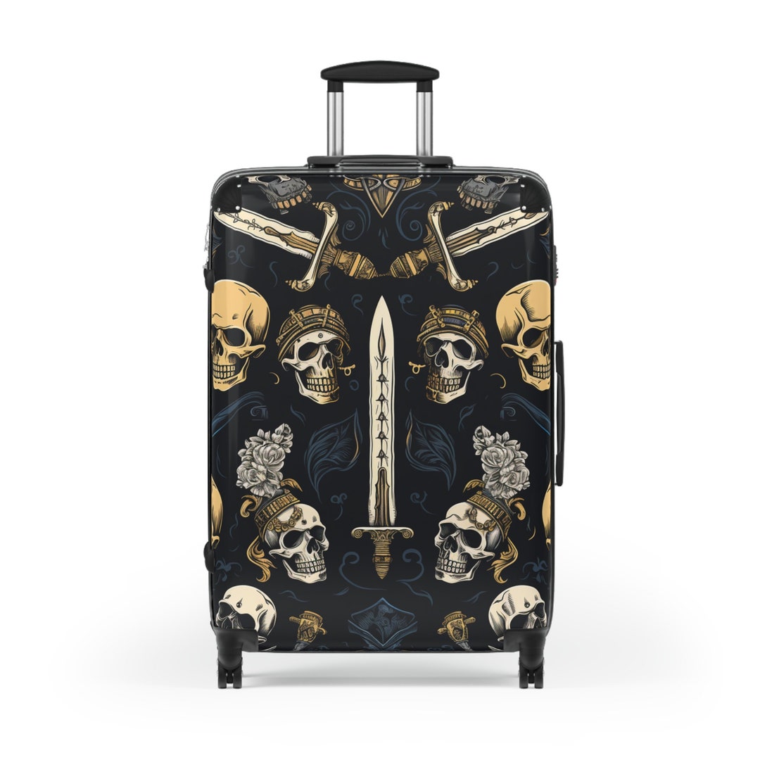 Royal Luggage With Skulls and Swords Skulls and Swords on Etsy