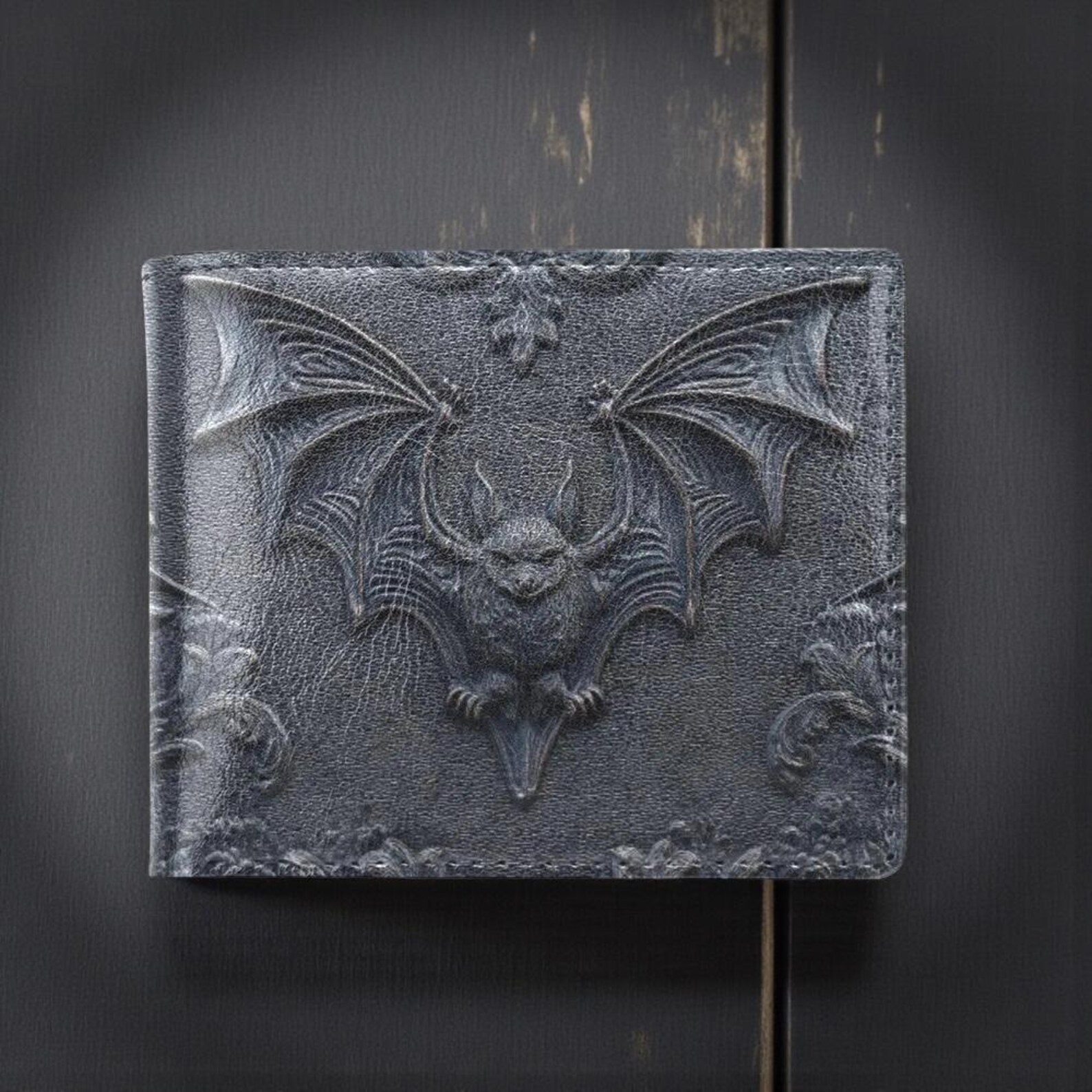Bat Wallet! Bifold Wallet With Coin Pocket, Gothic Accessory, Horror ...