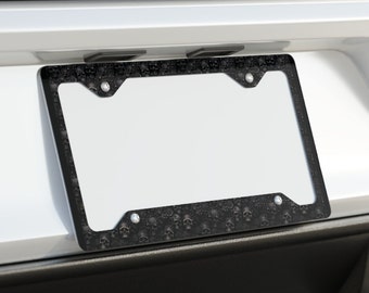 License Plate Frame. Gothic Metal License Plate Frame. Black skulls and flowers.  Car, Truck, MotorHome License Frame.  Gothic, Pretty!