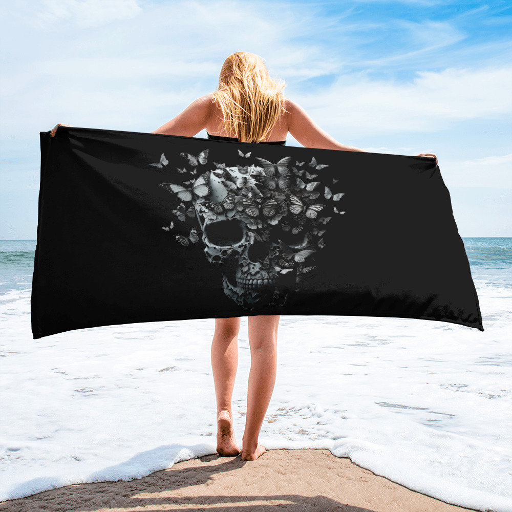 Skull Bath Towel - Etsy