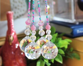 8" Seed Bead Mix Strand Suncatcher Crystal - Cotton Candy