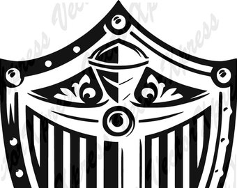 Midieval Knights Shield Cut Files: Vector Graphic, Multiple Formats, High-Quality