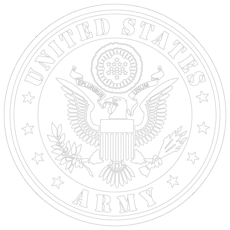 US Military Vector Cut File for CNC Routers, Lasers, Cricut ...