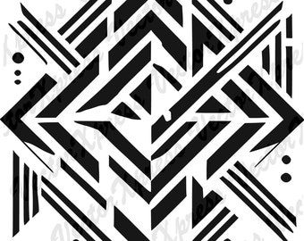 Abstract Design Cut Files 02: Vector Silhouette Graphic, Multiple Formats, High-Quality