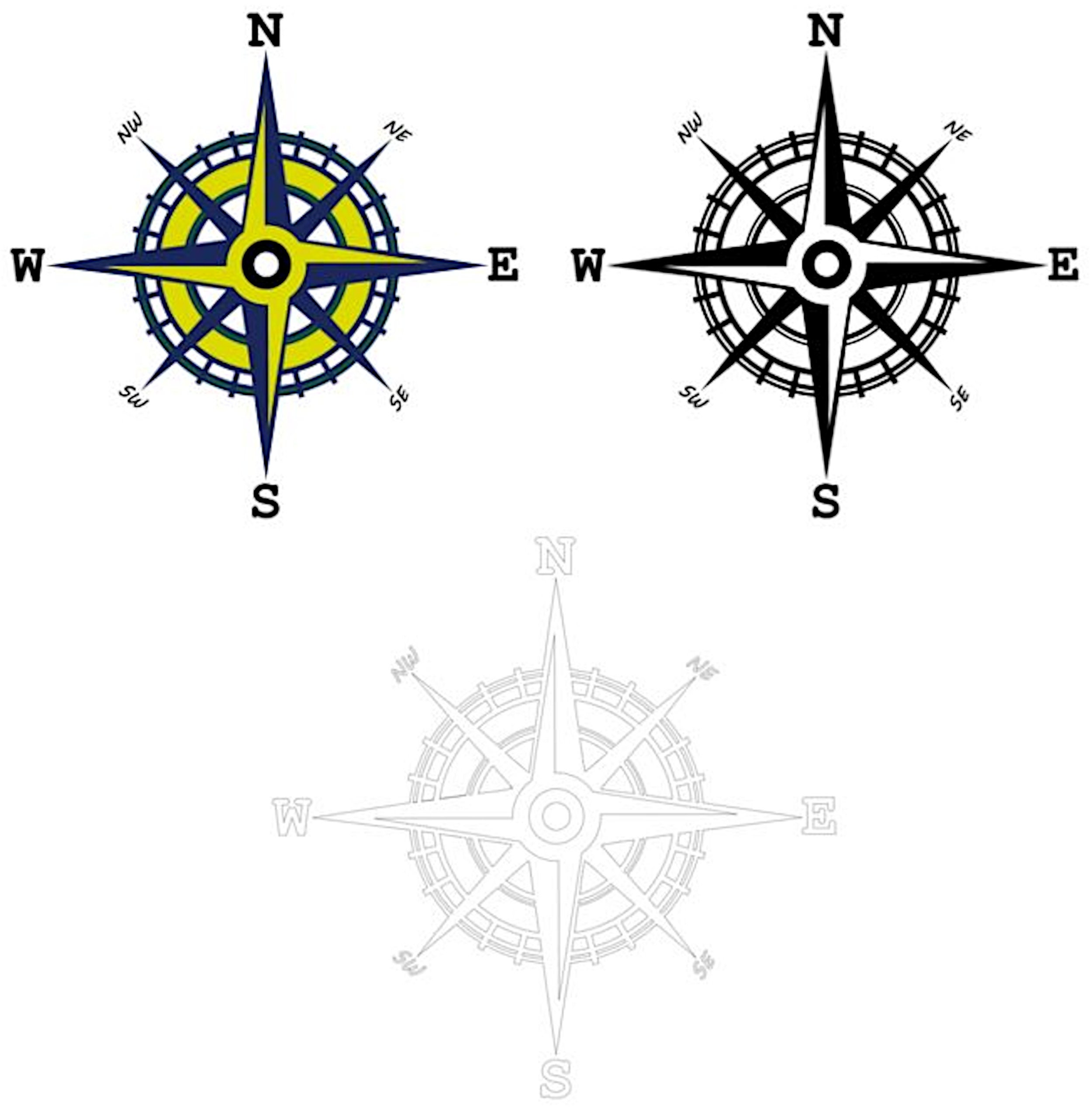 Compass Vector Cut File for CNC Routers, Lasers, Cricut, Sublimation - Etsy