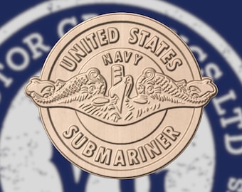 US Military Submariner 3D STL Model for CNC Routers & 3D Printers