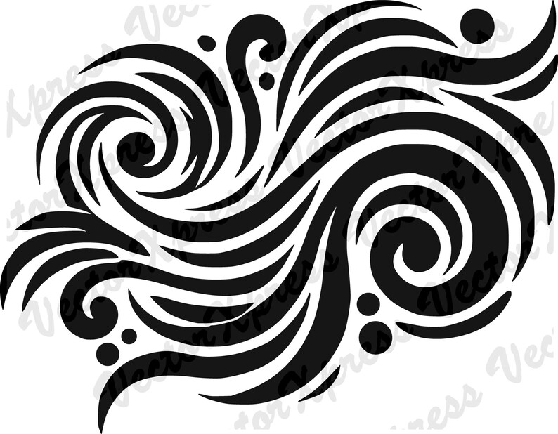 Abstract Design Cut Files 03: Vector Silhouette Graphic, Multiple ...