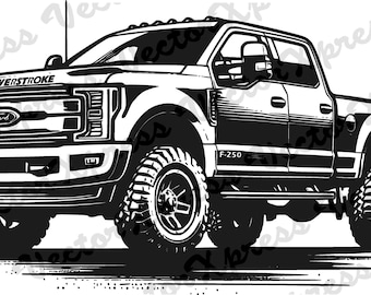 Truck 2500 4X4 Cut Files: Vector Graphic, Multiple Formats, High-Quality
