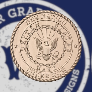 US Military Seal 3D STL Model for CNC Routers & 3D Printers