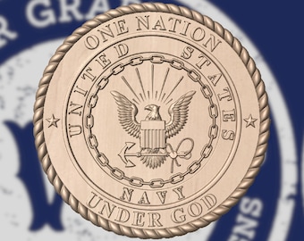 US Military Seal 3D STL Model for CNC Routers & 3D Printers