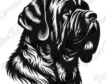 Premium English Mastiff Dog Bundle: Silhouette Cut Files in Multiple Formats—High-Quality Designs for Dog Lovers