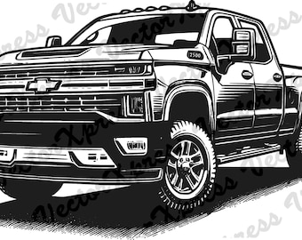 Truck 2500 4X4 Cut Files: Vector Graphic, Multiple Formats, High-Quality
