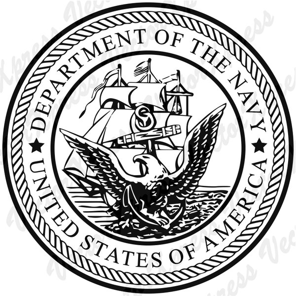 US Military Department Seal Navy Emblem Cut Files: Vector Graphic, Multiple Formats, High-Quality