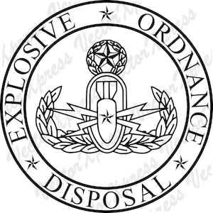 US Military Master EOD Insignia Silhouette Cut Files: Vector Graphic, Multiple Formats, High-Quality