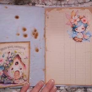 Blue Jeans and Fairytales! Handmade Junk Journal Cute Girls and Fairies