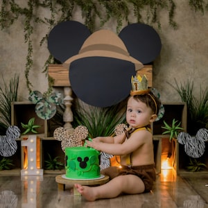 Mickey Mouse Safari-Fabric Backdrop-Alondra Backdrops