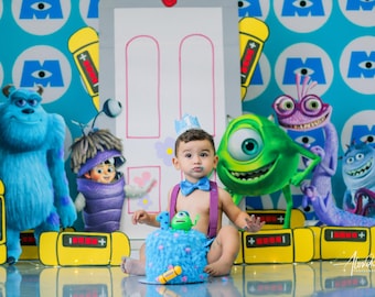 Monsters Inc-Fabric Backdrop-Alondra Achtergronden