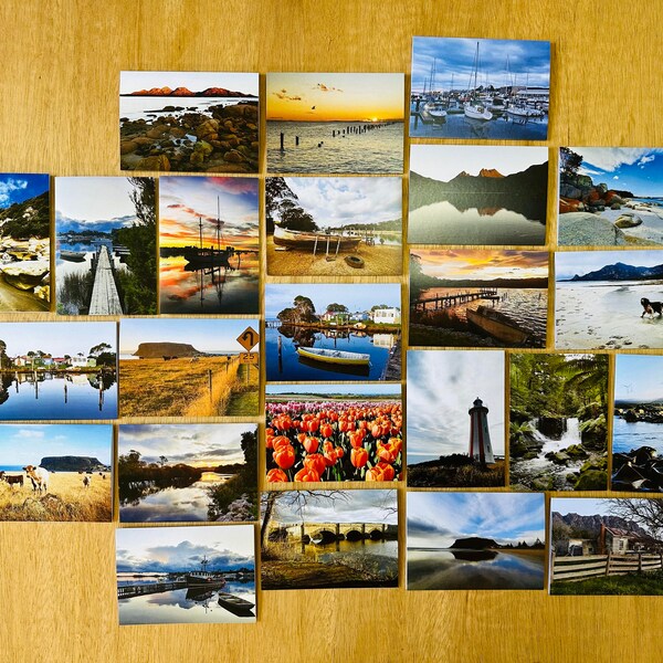 Tasmanian cards, Card Bundle, Landscape photography, gift idea, Landscape, Mountains, Beach, Seascape, Beach, Boats, Cards, Australia, cards