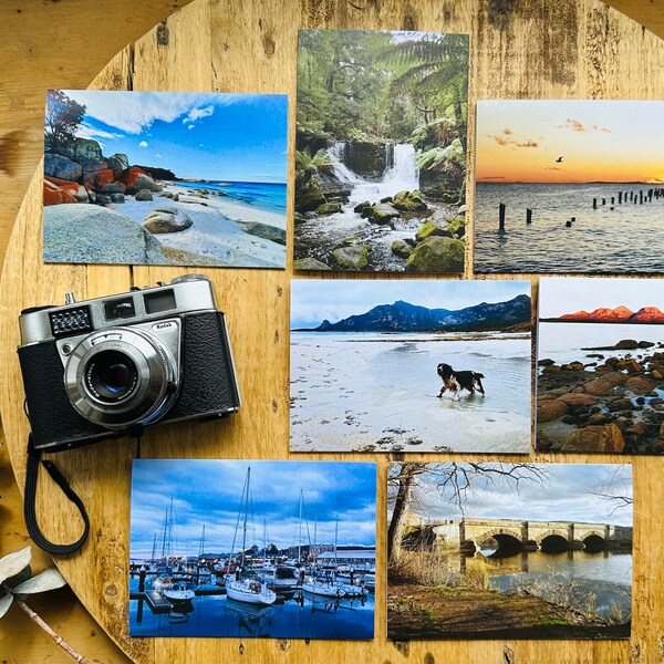 Hobart, East Coast and Flinders Island Tasmania, Card Bundle, Photography, Gift Idea, Landscapes, Seascapes, Beach, Boats, Cards