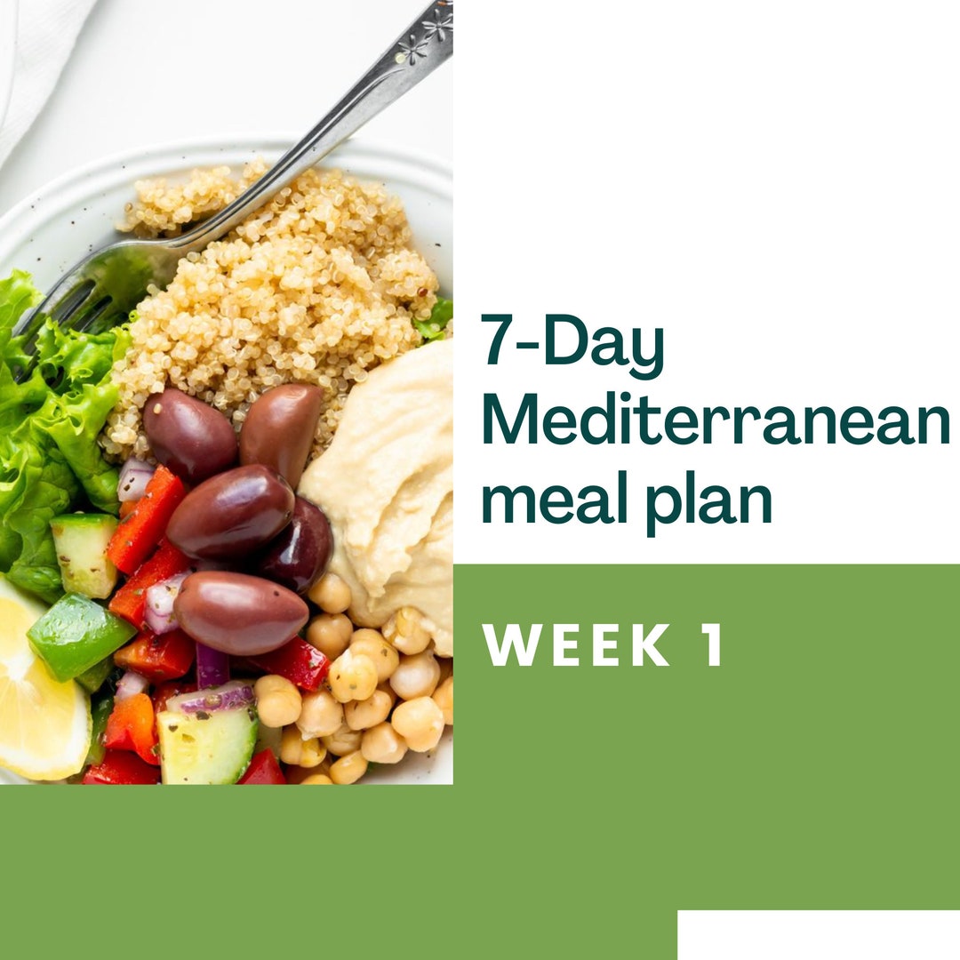 Mediterranean 7-day Meal Plan: Week 1 - Etsy