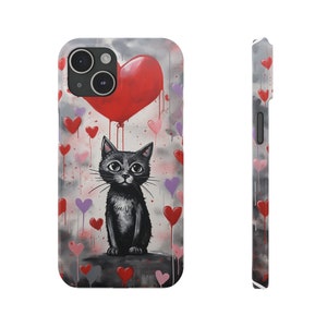 Banksy-Inspired Kitten Love Slim iPhone Case - Multiple Sizes Available