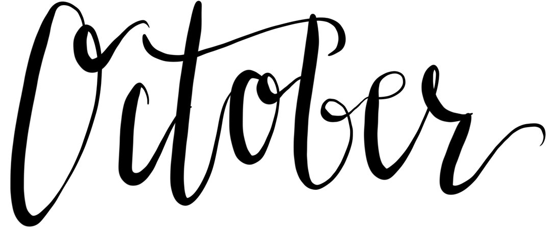 October Script Digital Download - Etsy