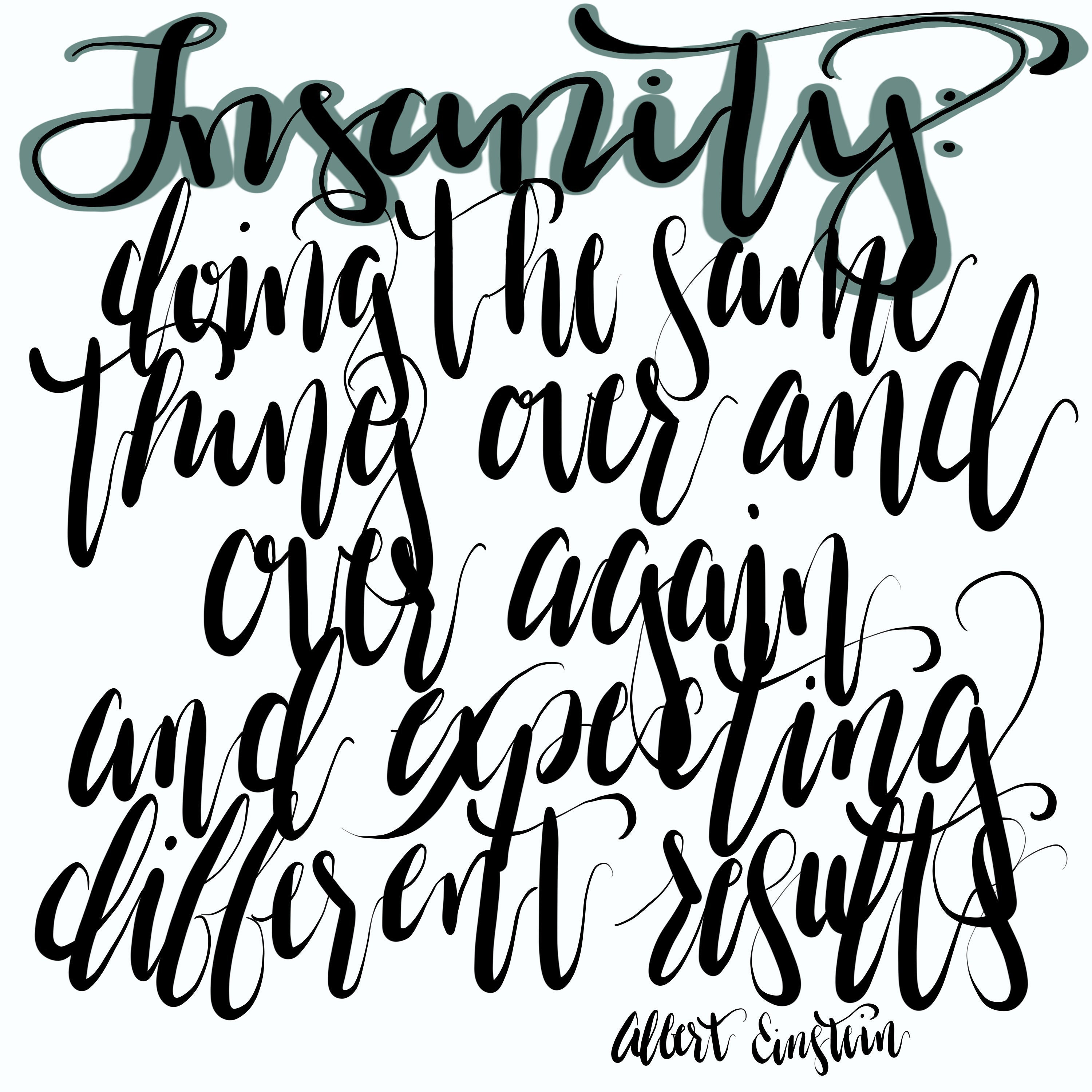Albert Einstein Quote Digital Download Hand Lettering - Etsy