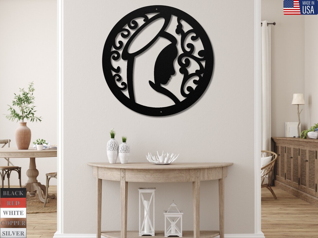 Blessed Virgin Mary Metal Art: Catholic Home Decor Sign - Etsy