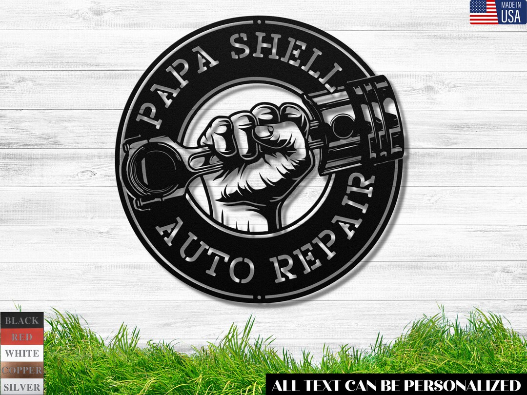 Custom Metal Auto Repair Sign: Personalized Garage Decor Gift - Etsy