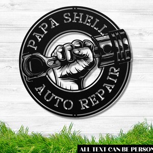 Custom Metal Auto Repair Sign: Personalized Garage Decor Gift