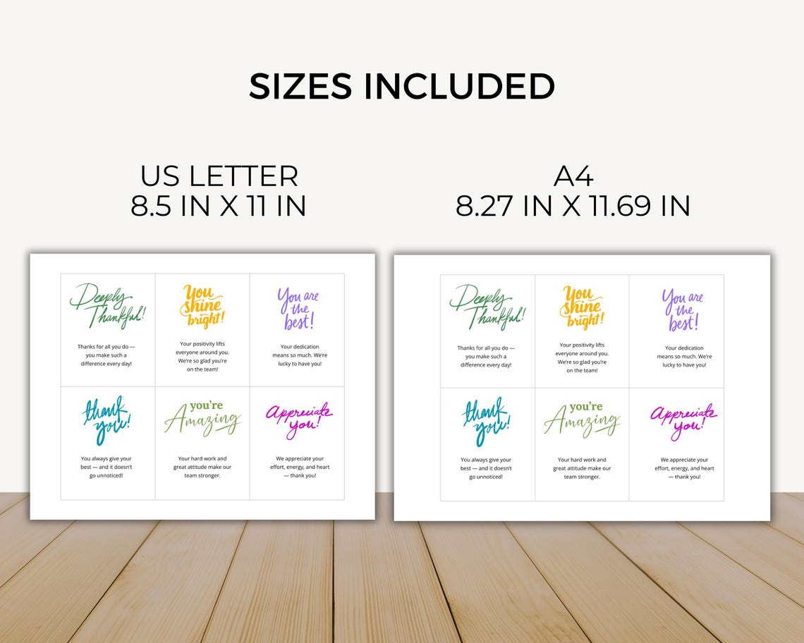 Editable Employee Appreciation Tags, Team Thank You Tag, Staff ...