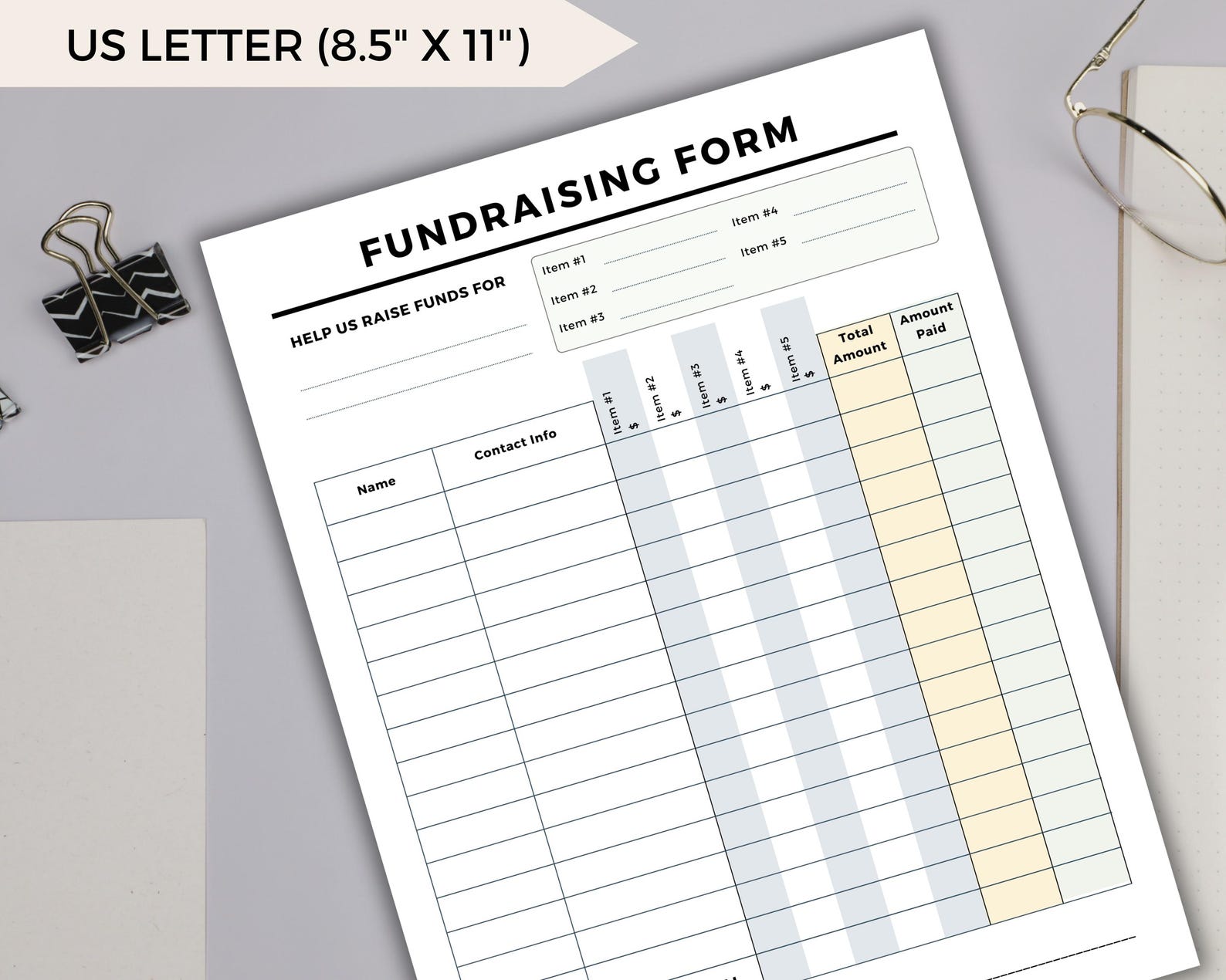 Fundraiser Order Form Canva Template, Editable Fundraising Form ...