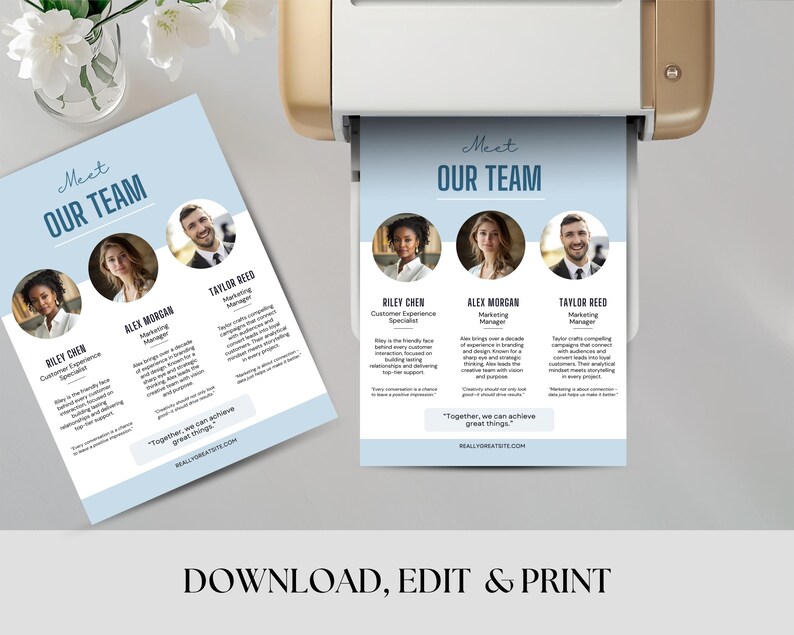 Meet the Team Flyer Template, Modern Team Introduction, Meet Our Team ...