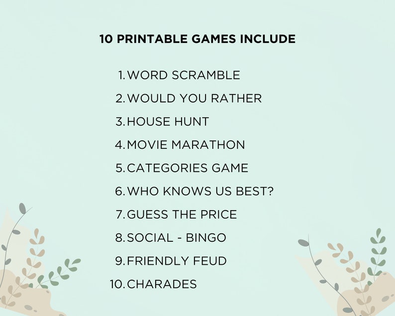 Housewarming Games Printable, Minimal Moving Party Game, Fun House ...