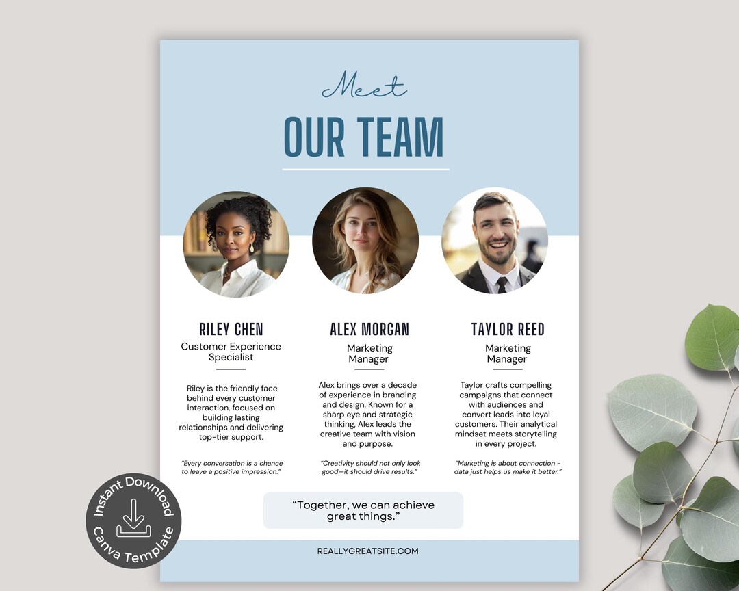 Meet the Team Flyer Template, Modern Team Introduction, Meet Our Team ...