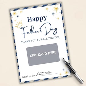 Vatertagsgeschenk Kartenhalter, alles Gute zum Vatertag druckbare Karte, Papa Geschenk von Kindern, Überraschung für Papa, Geschenk für Papa, Geschenkidee zum Vatertag