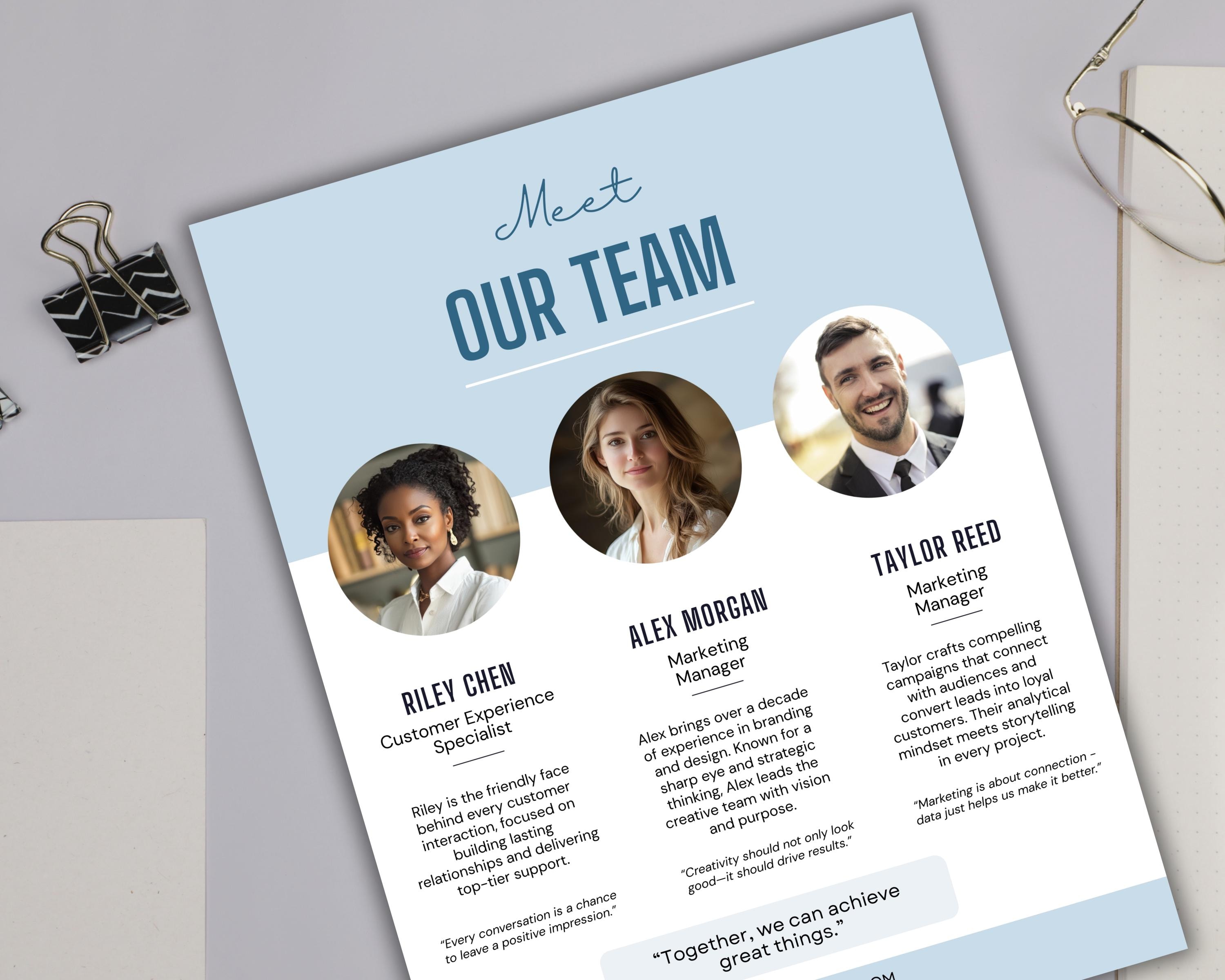 Meet the Team Flyer Template, Modern Team Introduction, Meet Our Team ...