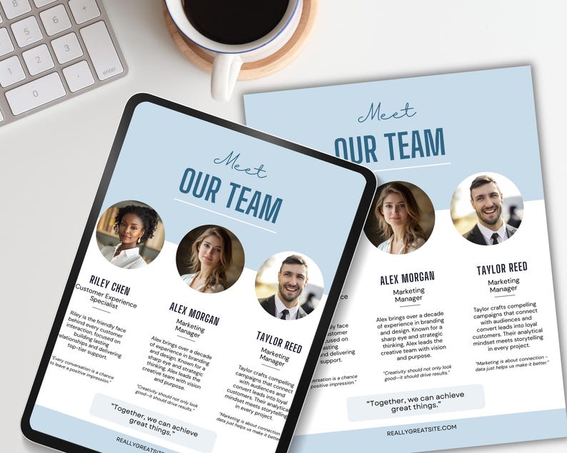Meet the Team Flyer Template, Modern Team Introduction, Meet Our Team ...