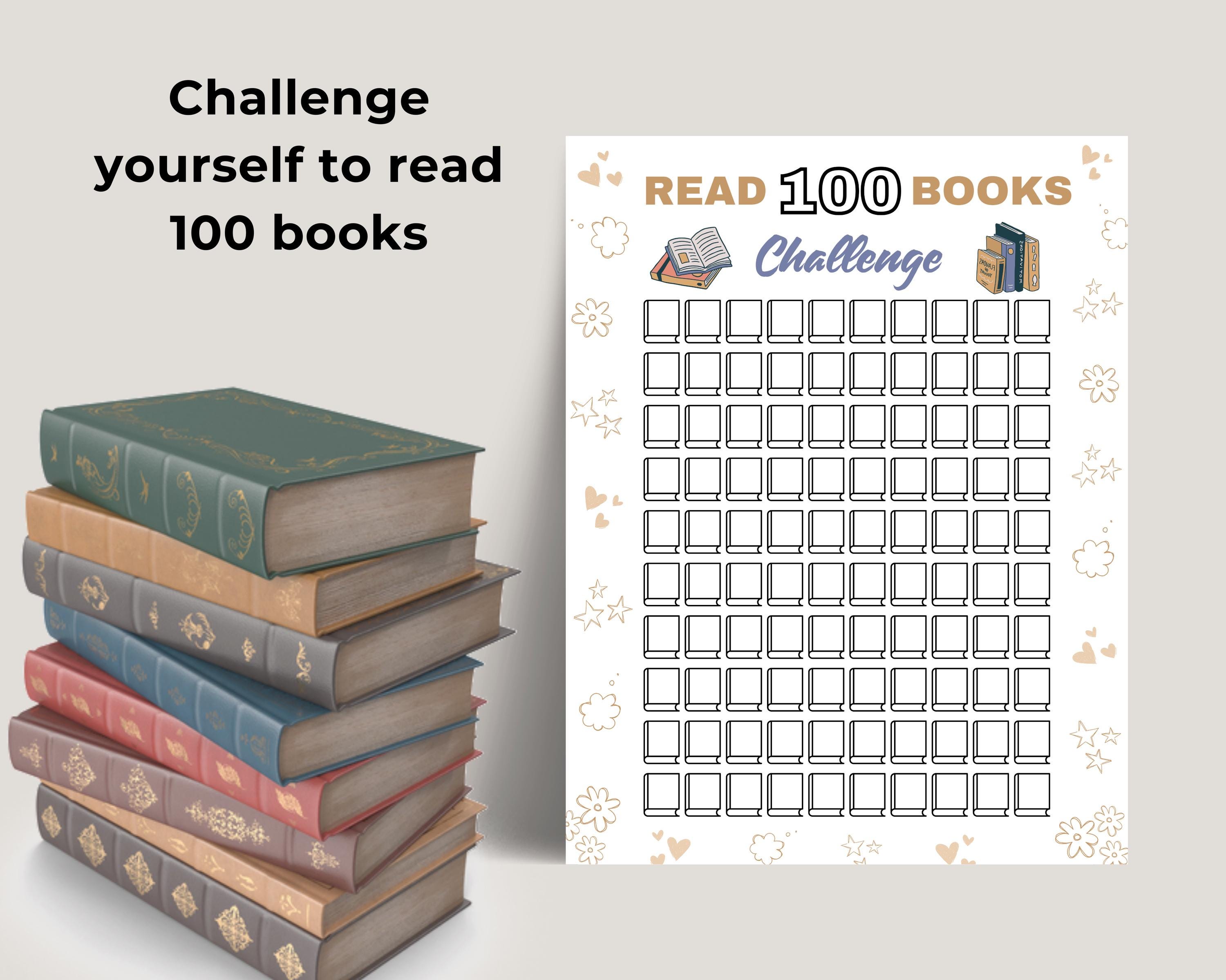 100 Book Challenge Printable Book - Il Fullxfull.6519766373 Jjjz 