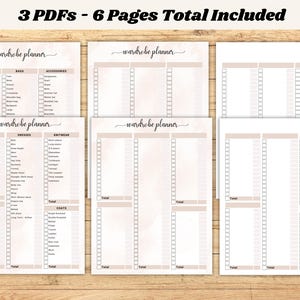 Wardrobe Checklist, Closet Inventory, Outfit Tracker, Minimalist Closet Audit, Personal Style Planner, Outfit Shopping Guide, Fillable PDF image 2