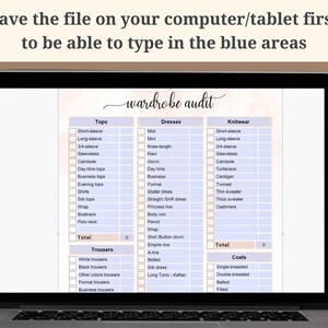 Wardrobe Checklist, Closet Inventory, Outfit Tracker, Minimalist Closet Audit, Personal Style Planner, Outfit Shopping Guide, Fillable PDF image 8