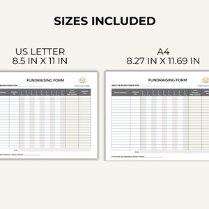 Fundraiser Example Header Editable Fundraising Form Canva Template, Landscape Raising Fund ...