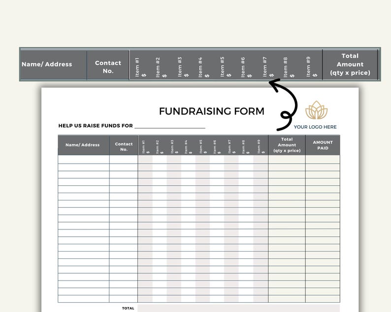 Editable Fundraising Form Canva Template, Landscape Raising Fund