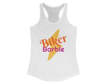 Biker Barbie Women's Motorsport Motorcyclist Moto Enthusiasts Racerback Tank