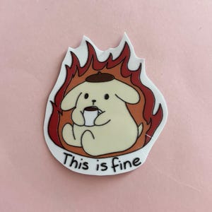 This is fine meme Purrin Dog