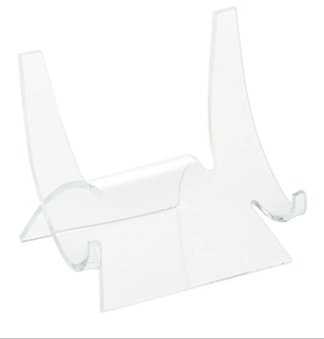 Set of Two Clear Acrylic Doublescoop Display Easel Bowl Holders Etsy