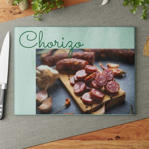 Chorizo Glass Cutting Board
